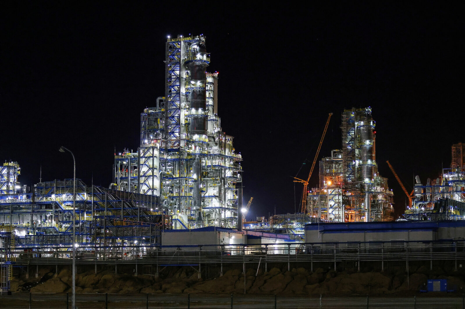 Амурский газоперерабатывающий завод «Газпрома» рядом с&nbsp;городом Свободный в&nbsp;Амурской области