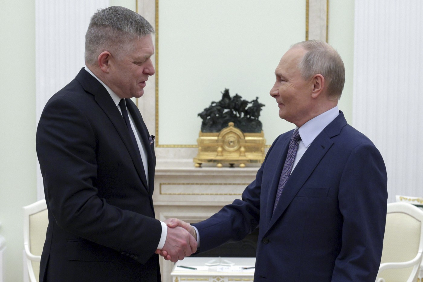 Встреча премьера Словакии Роберта Фицо с Путиным в Москве
