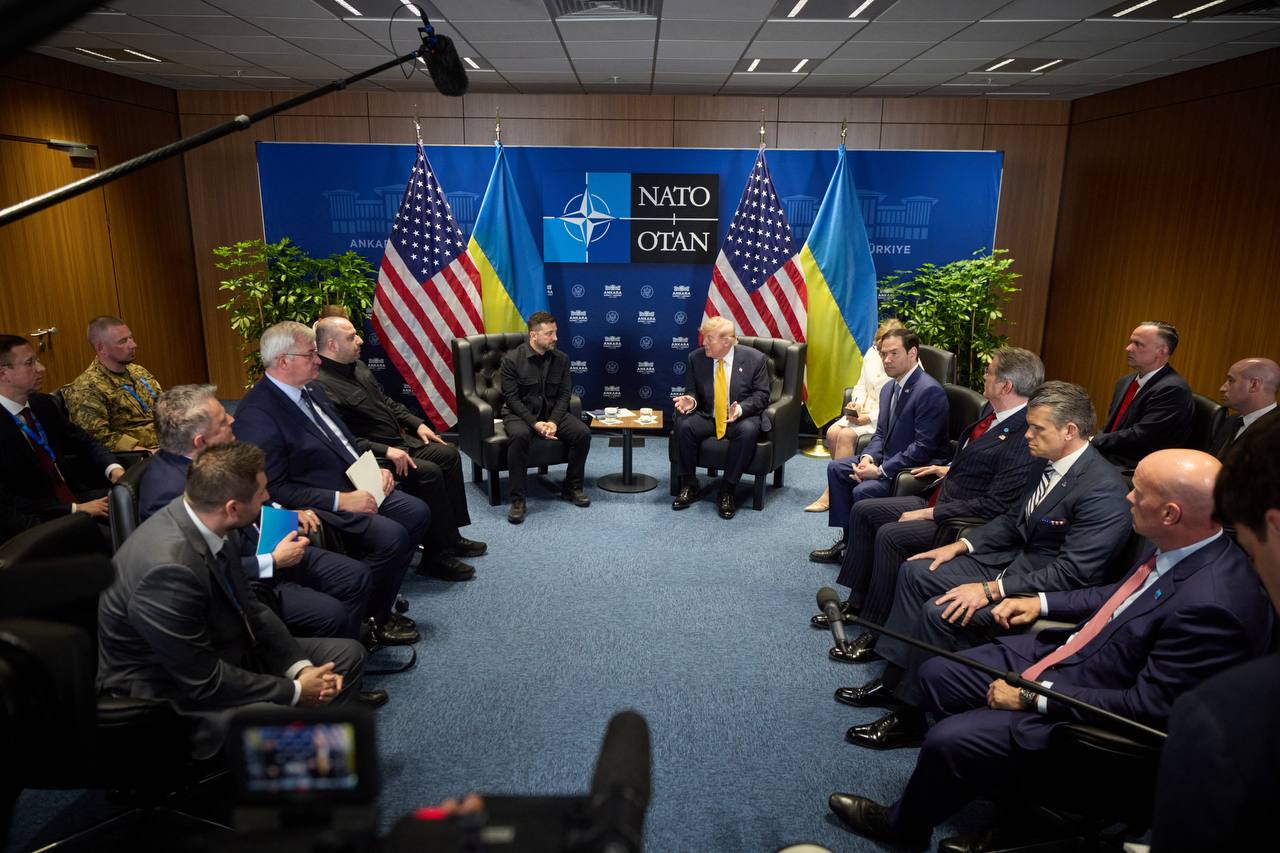 Дональд Трамп встретился с Владимиром Зеленским на саммите НАТО в Анкаре и допустил передачу Украине лицензии на производство ракет для системы Patriot